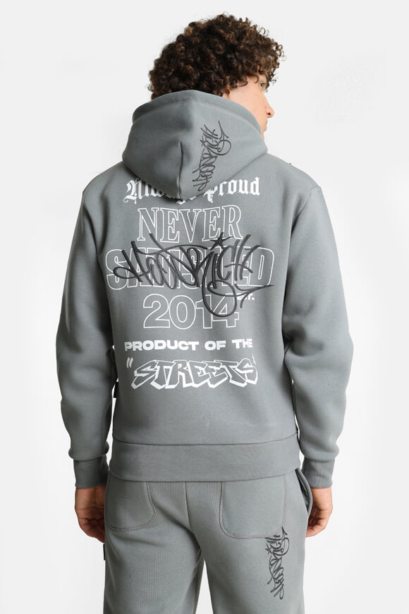 Stamp Tag Oversize Kapuzensweatjacke - Sedona Sage