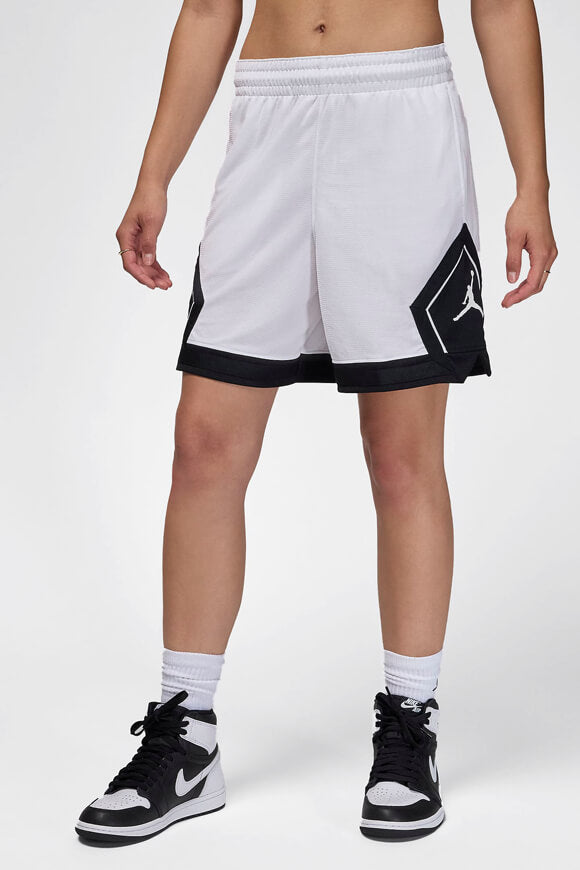 Diamond Mesh Shorts - White + Black