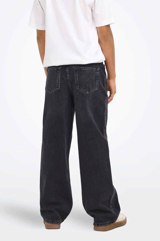 OSJREMI wide leg jeans - Washed Black