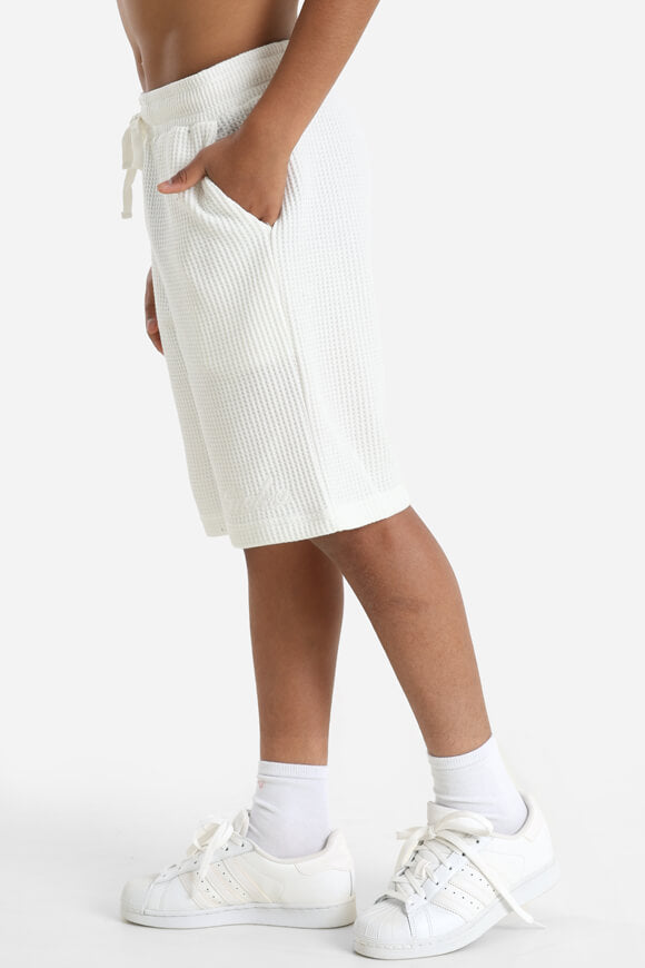 Short en tissu gaufré - Ecru