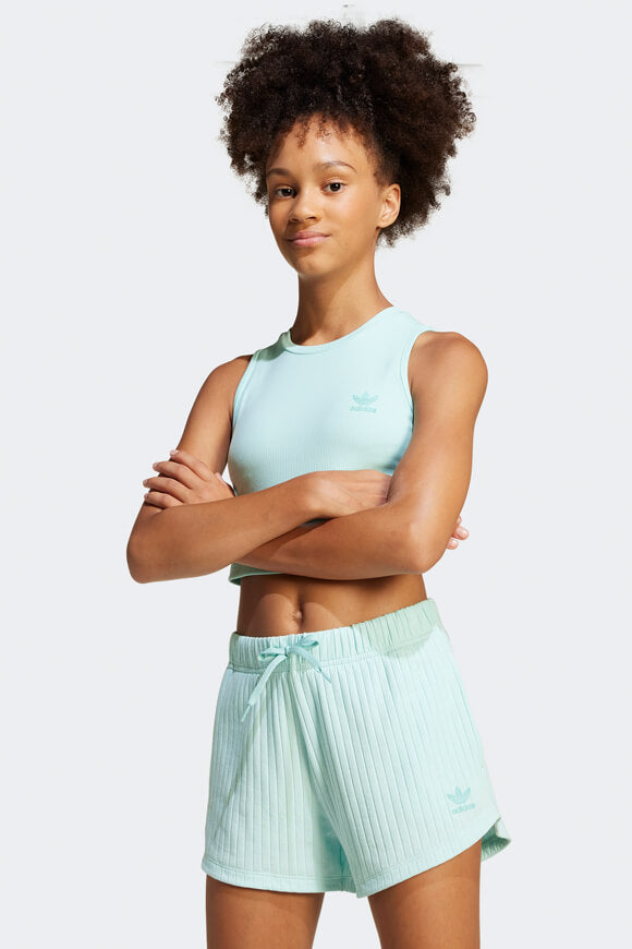 Débardeur côtelé Crop - Semi Flash Aqua