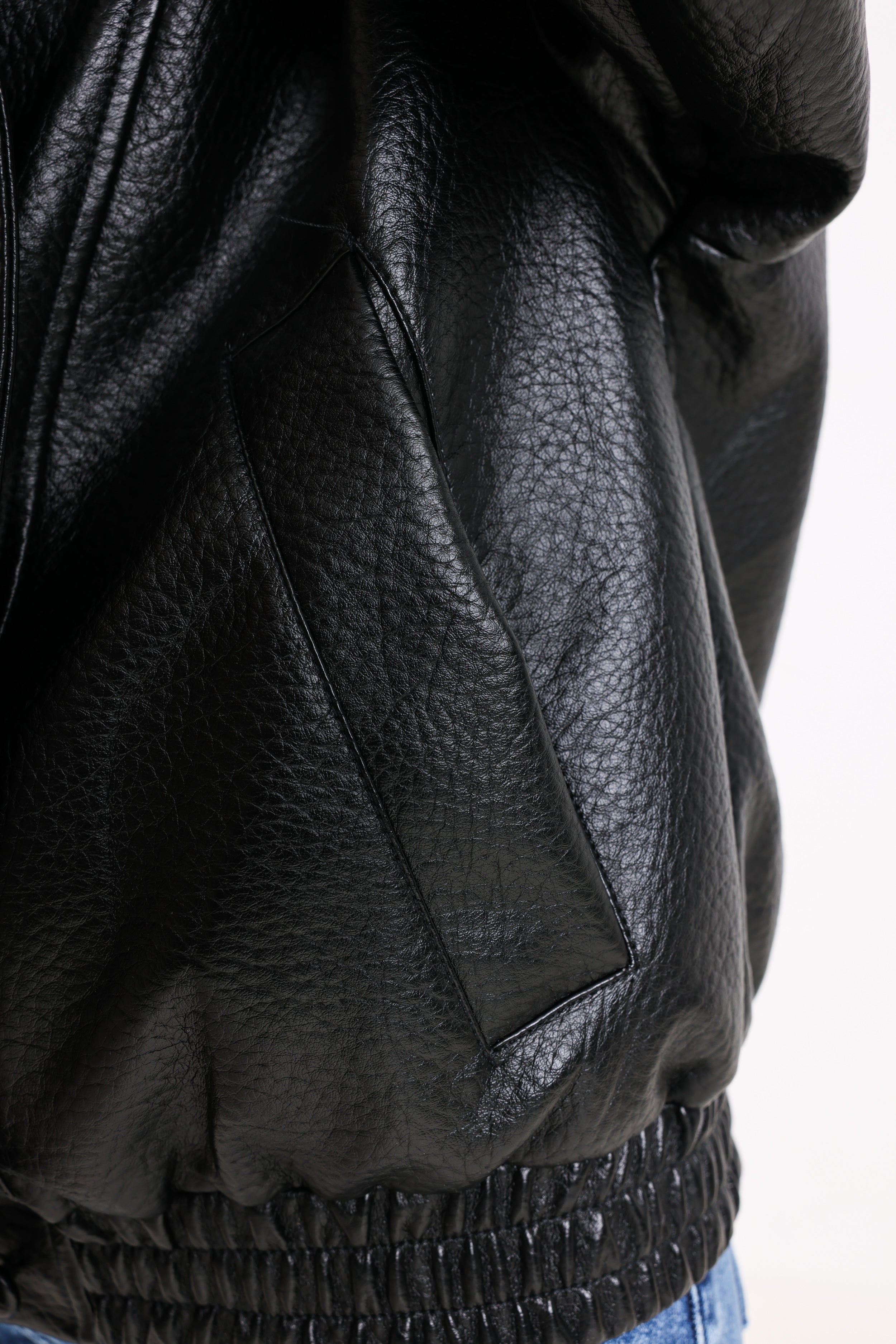 Faux leather jacket - Black