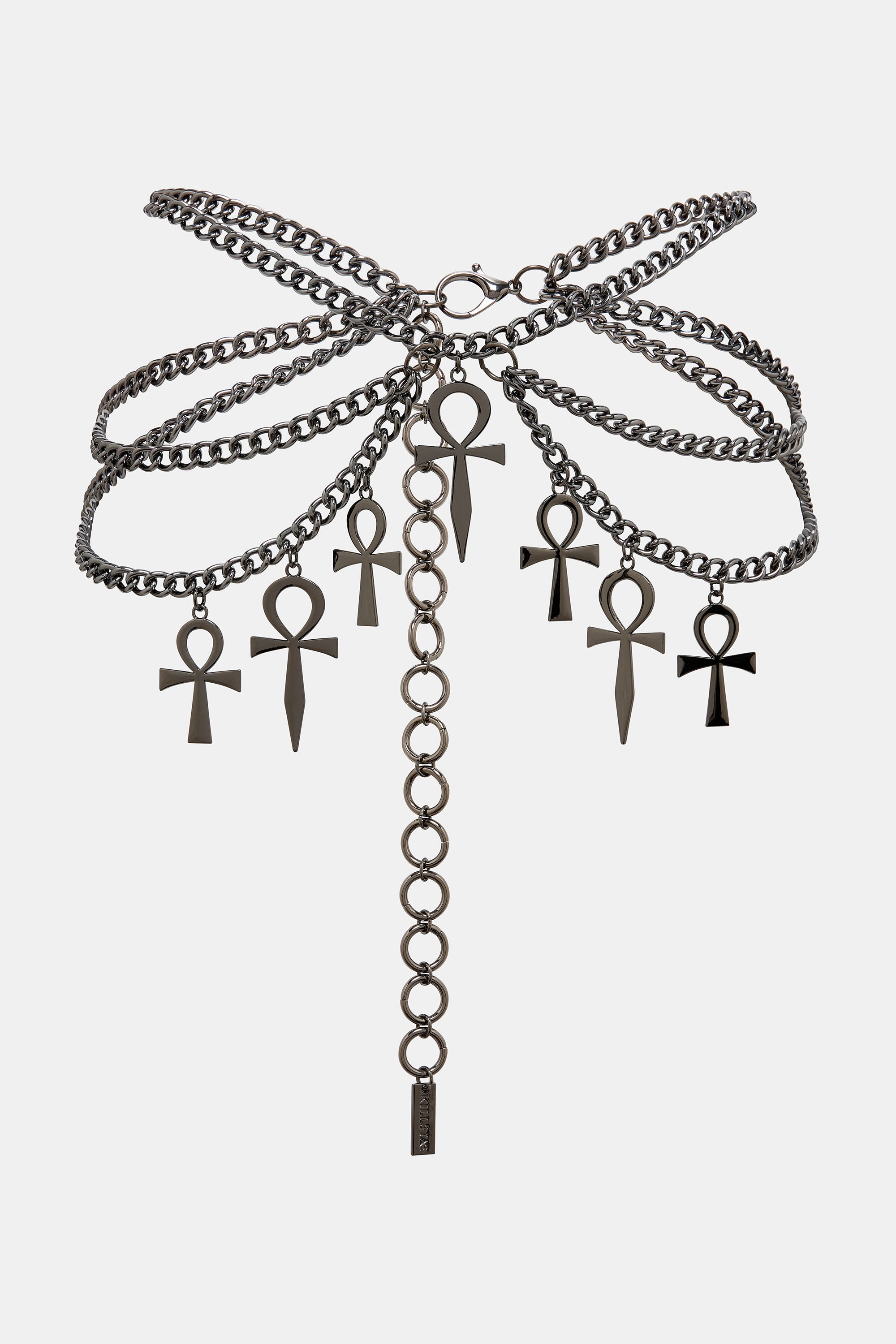 Sacred Runes ceinture chaîne - Dark Silver