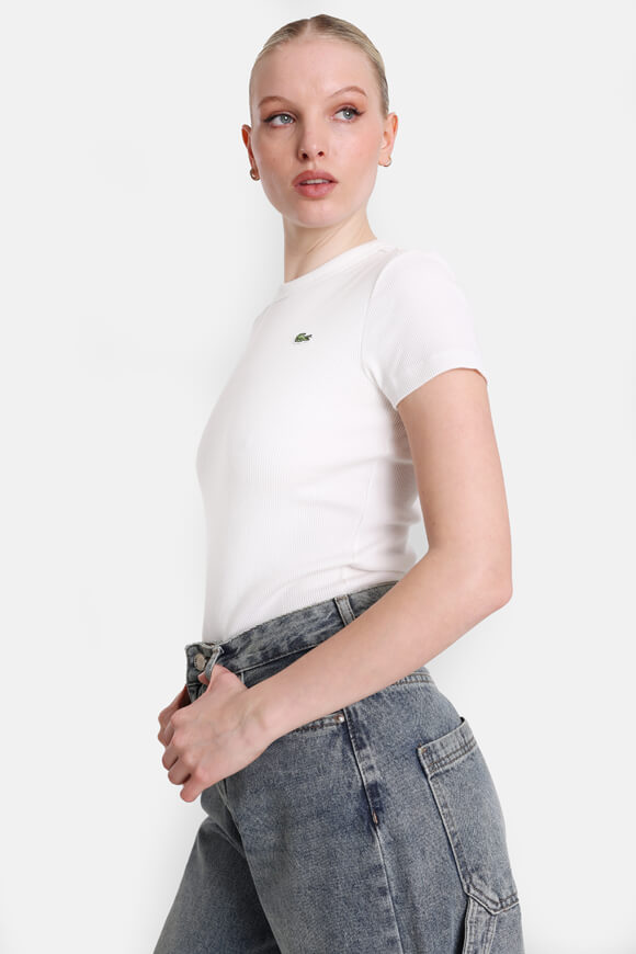 Geripptes T-Shirt - Flour