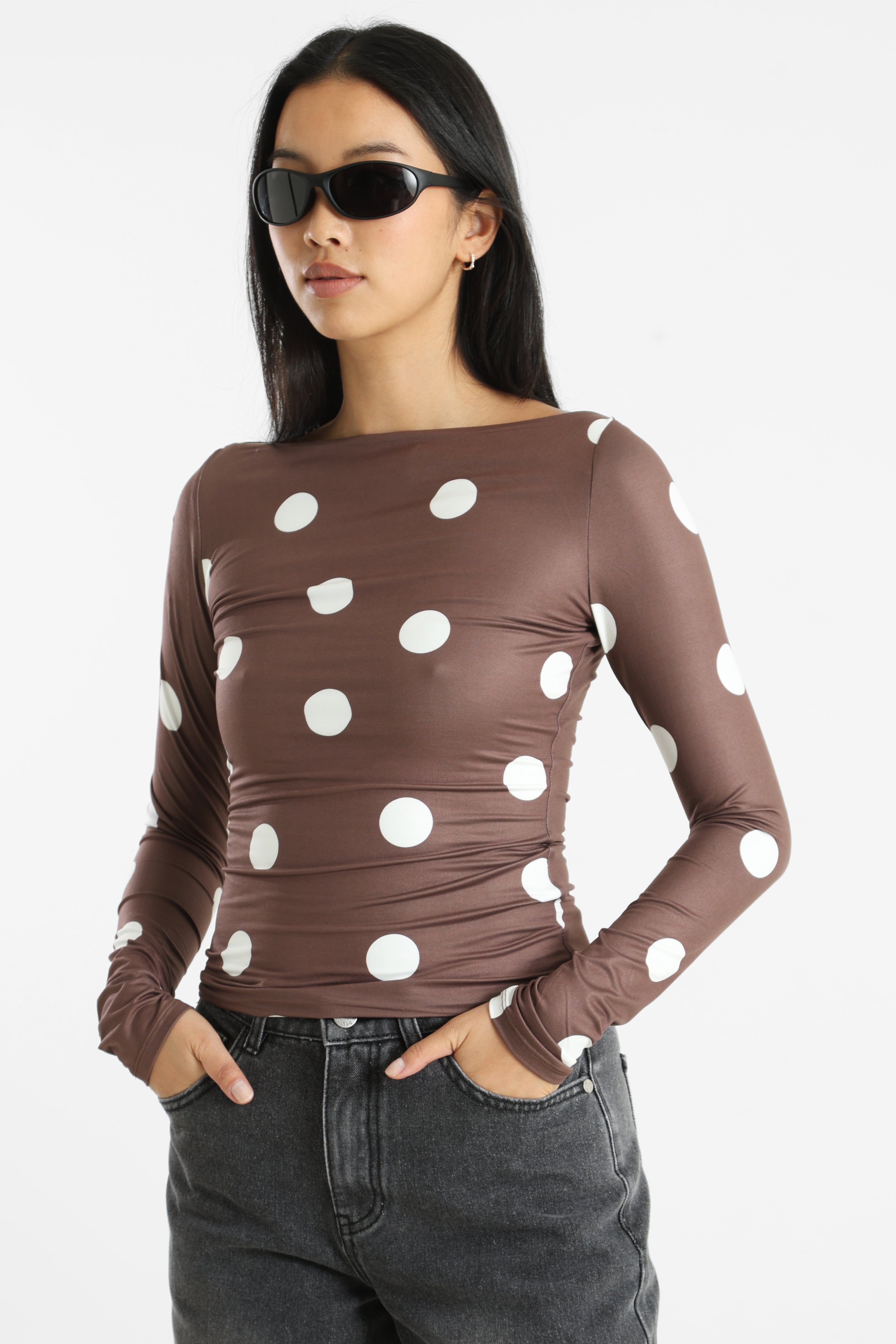 Long sleeve shirt - Brown