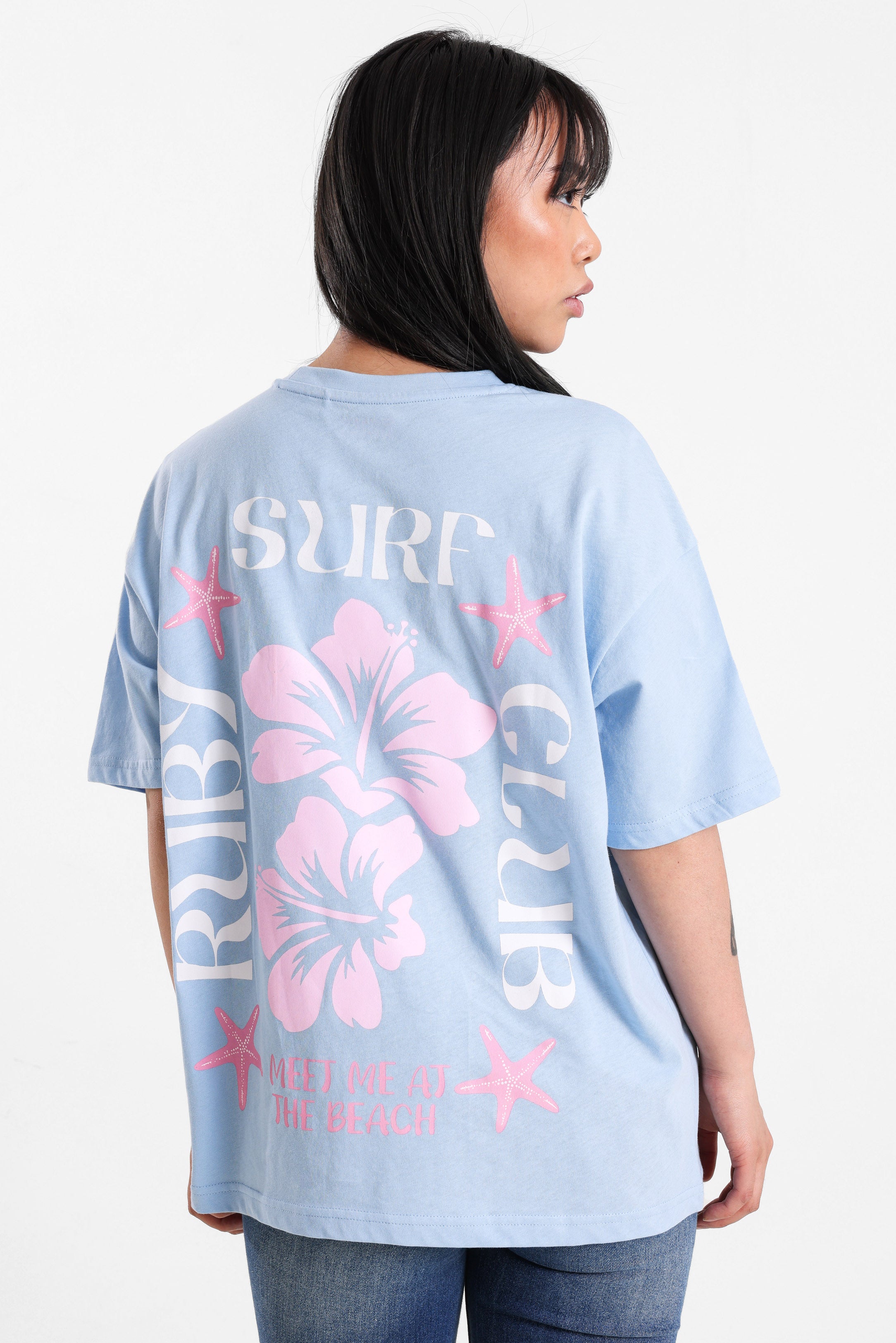 Oversize T-Shirt - Hellblau
