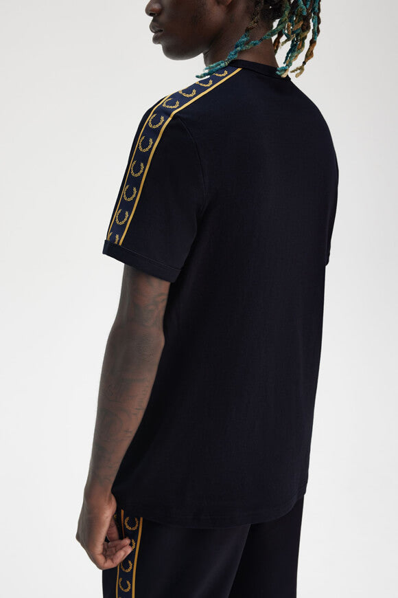 Contrast Tape Ringer T-Shirt - Navy