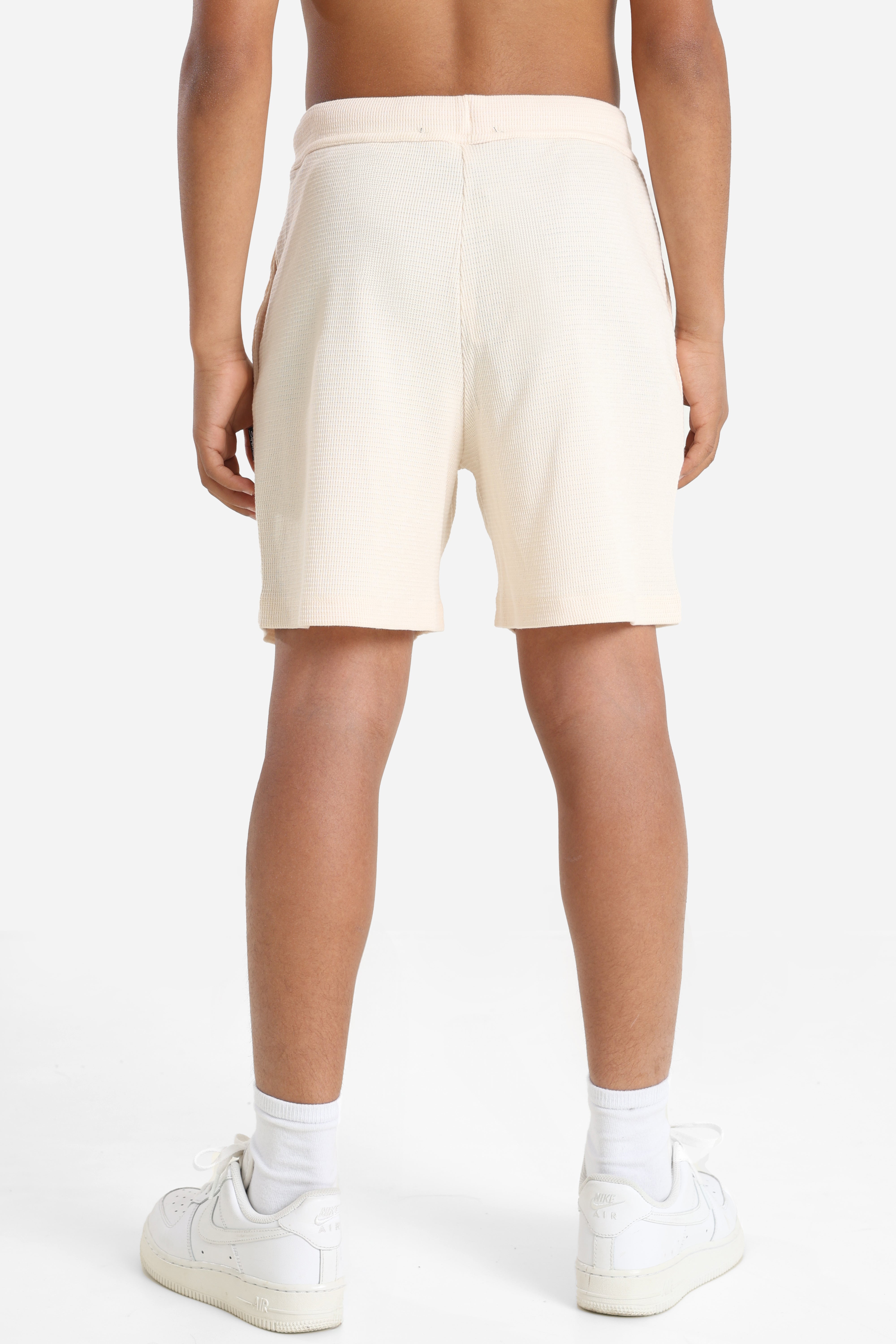 Short in tessuto strutturato - Crema