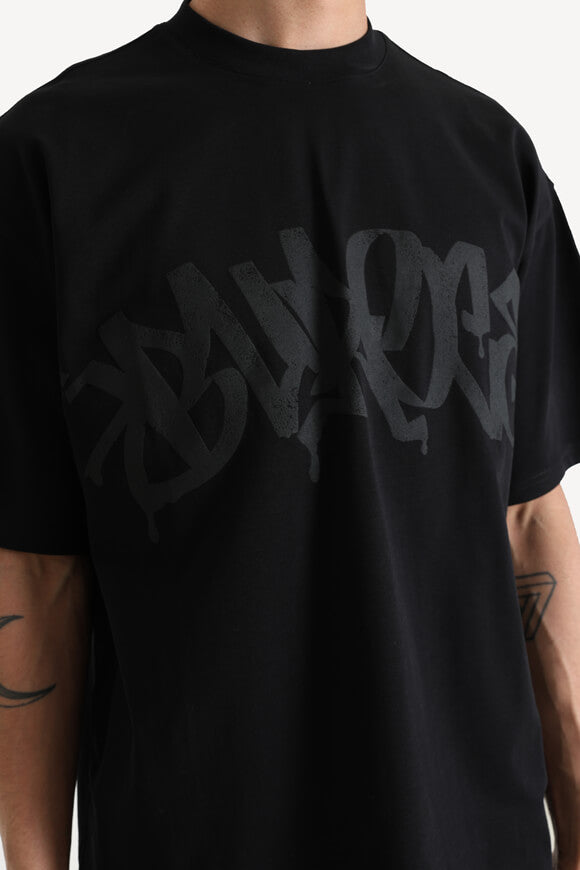 Graffiti Oversize T-Shirt - Black