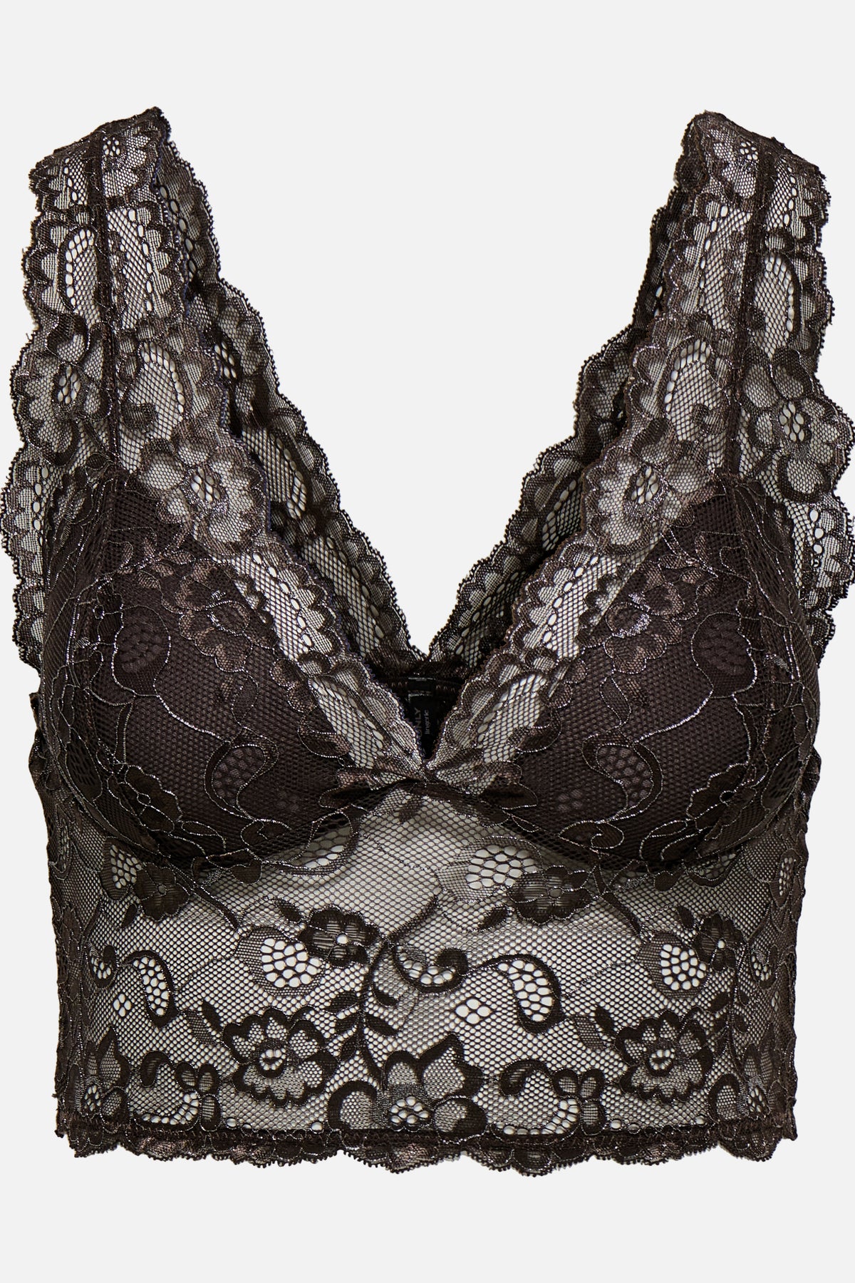 ONLCHLOE bralette en mesh avec fil lurex - Coffee Bean