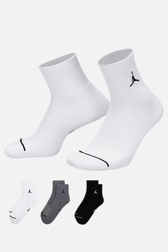 Confezione da tre calzini - Bianco + Grigio + Nero