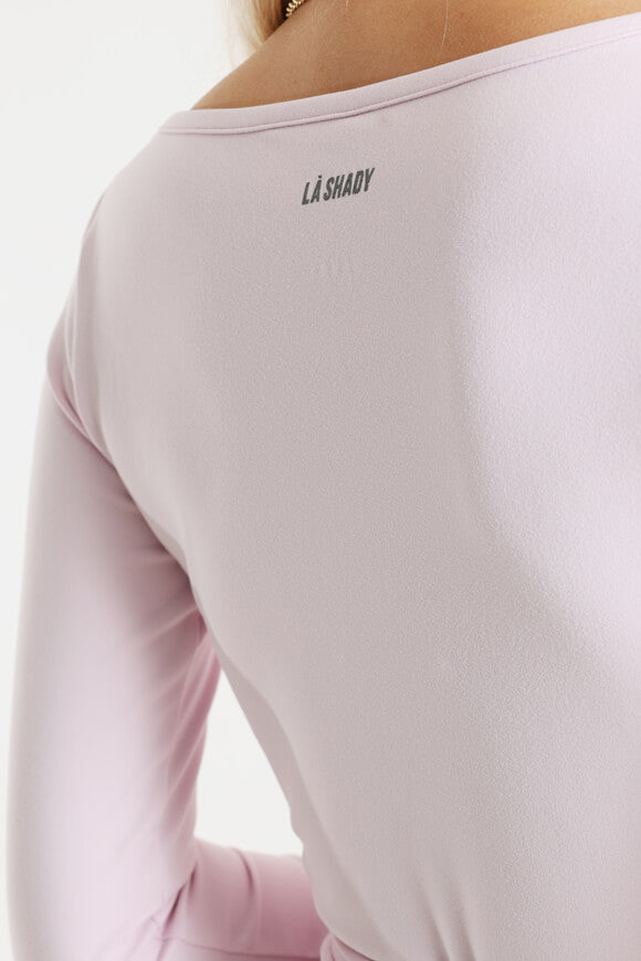 Crop long sleeve shirt - light pink