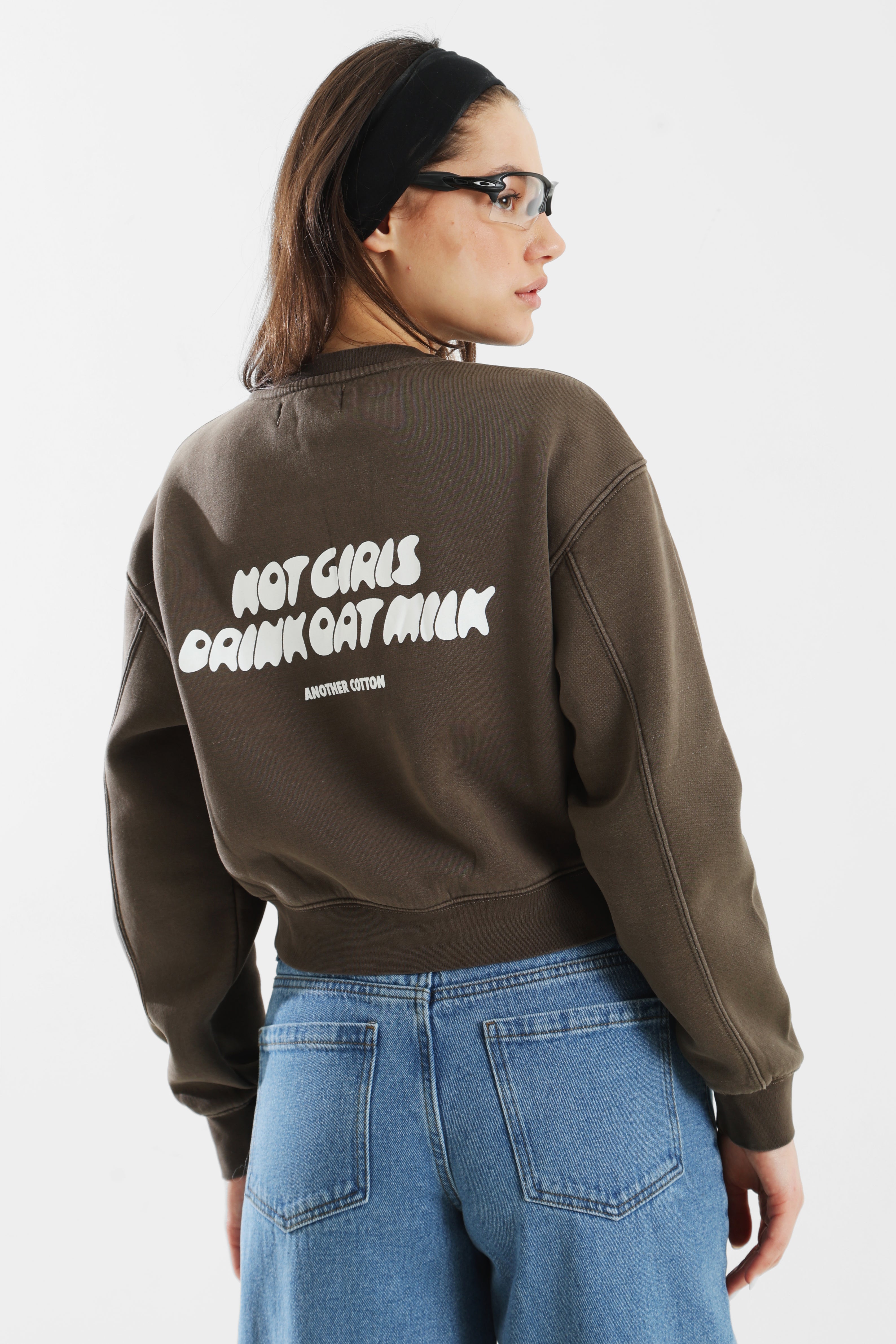 Crop Sweatshirt - Brown