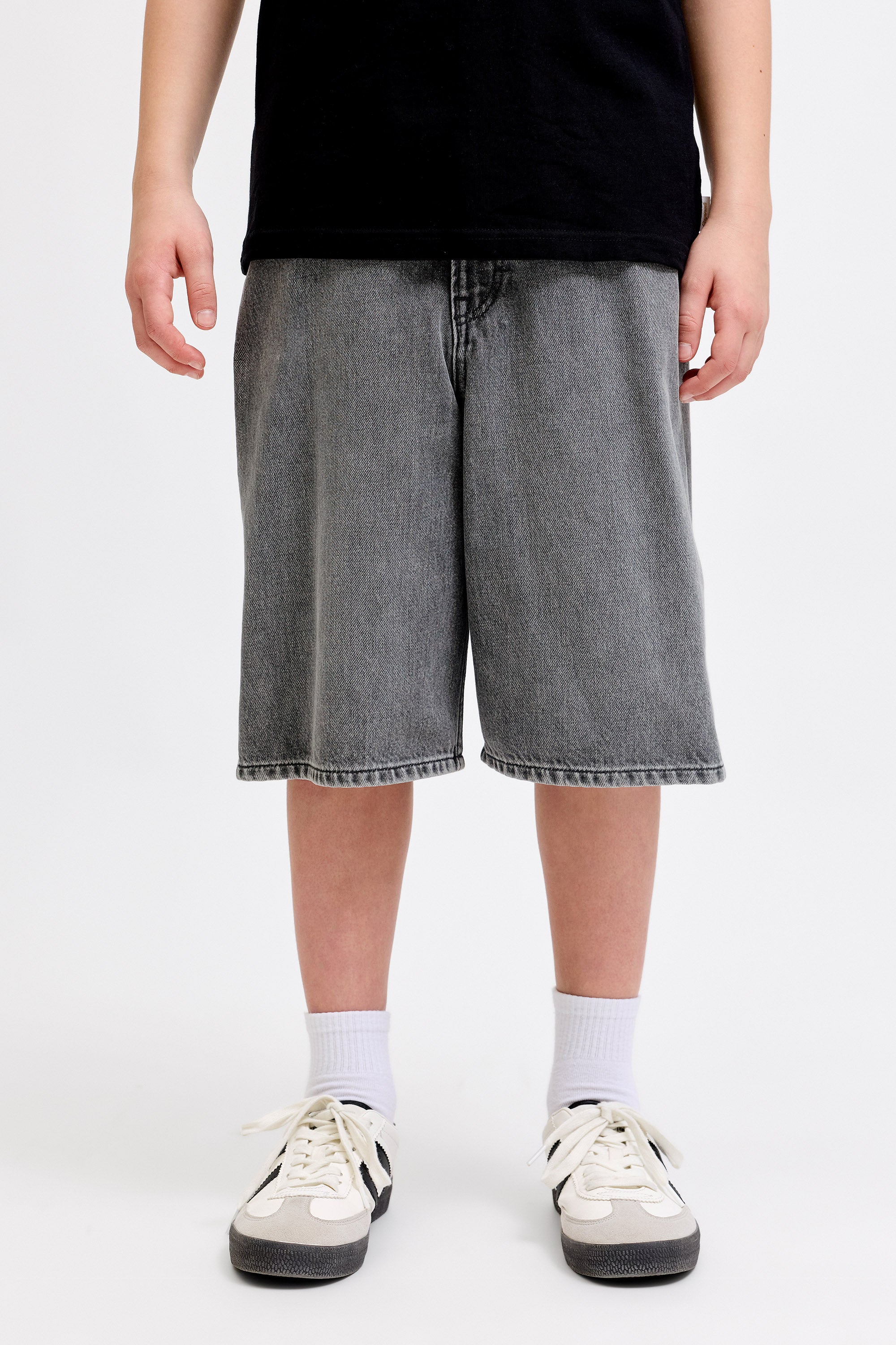 JJIRON Extra Baggy Fit Jeans Bermudashorts - Black Denim
