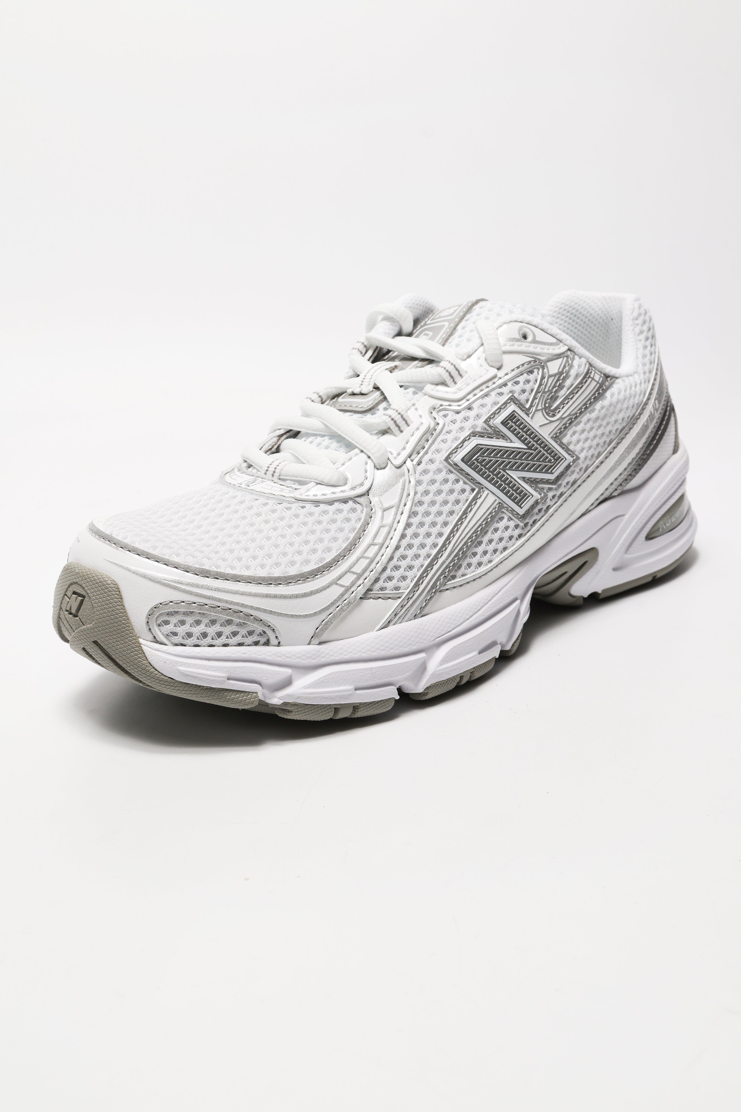 U 740 Core Sneaker - White + Metallic Silver