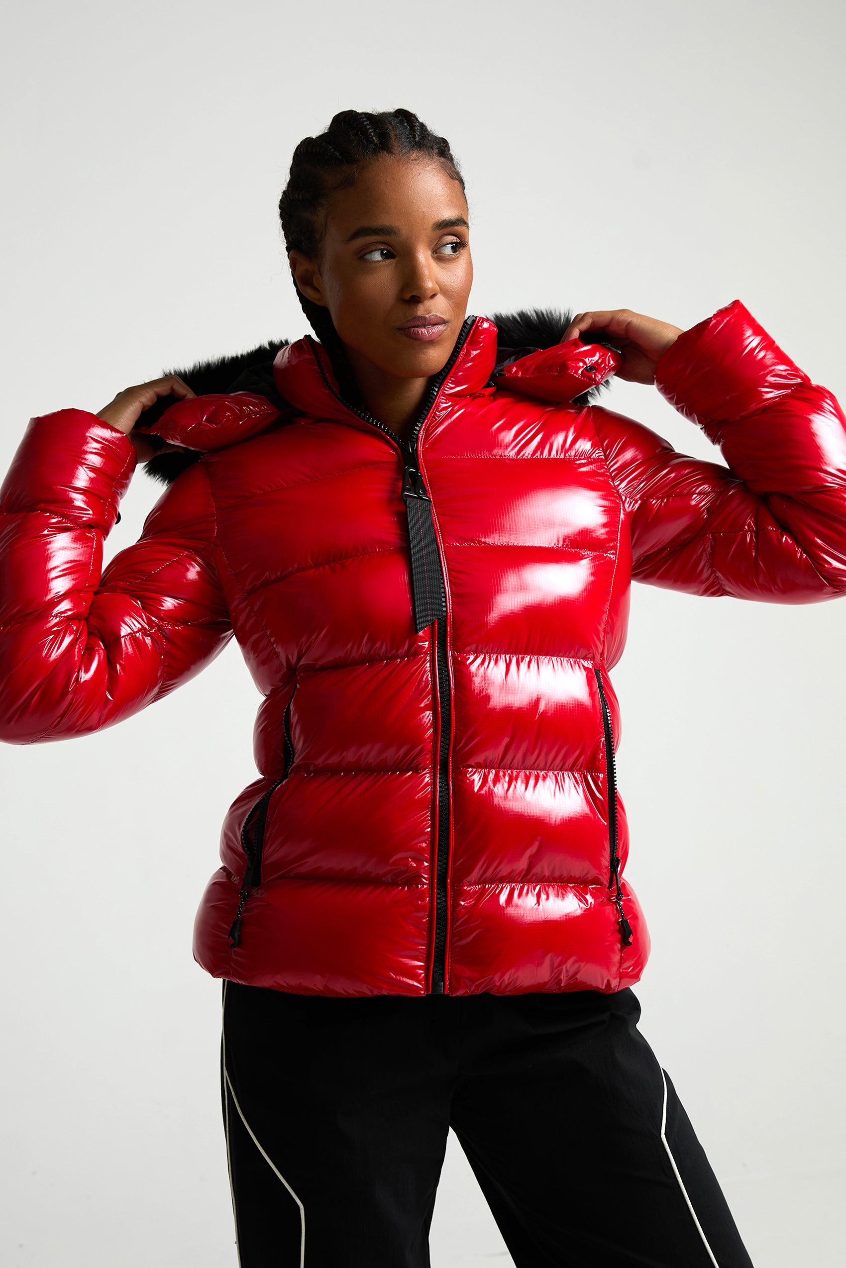 Virnaro Pufferjacke in Glanz-Optik - Engine Blaze
