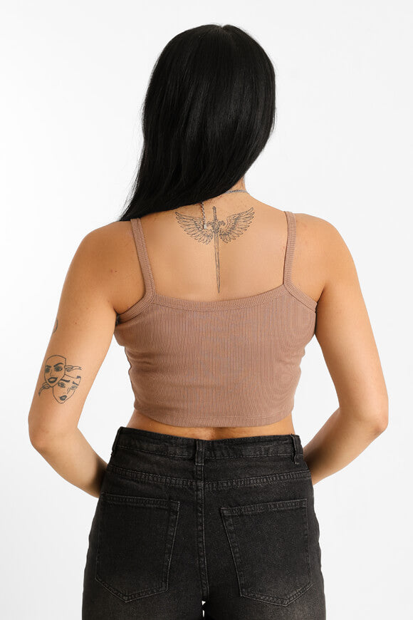 Summer Soul Top court côtelé à bretelles - Portabella