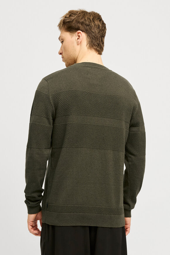 JPRBLUNOAH pull en tricot structuré - Olive Night