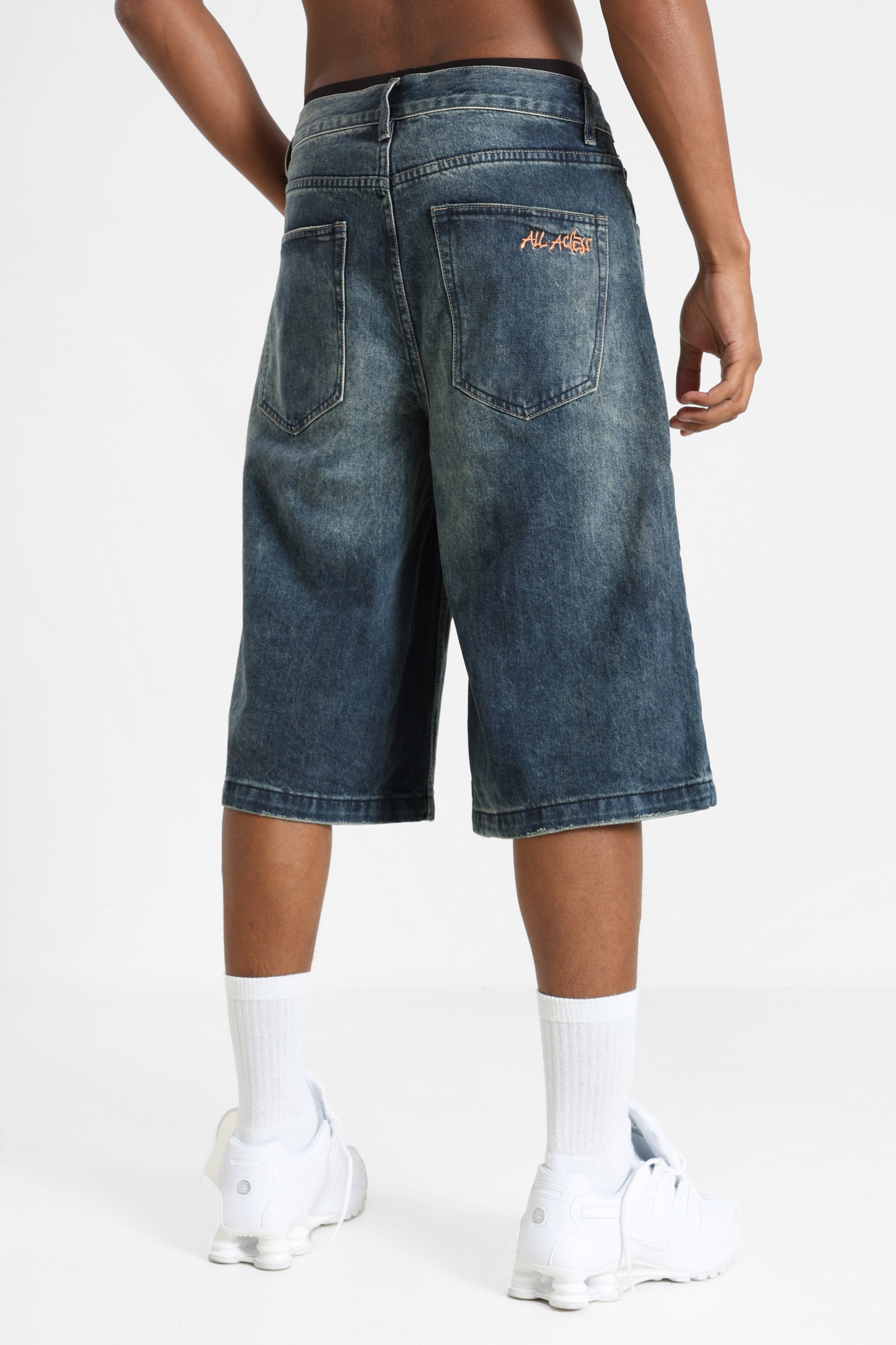 Denim bermuda shorts - Bleu délavé