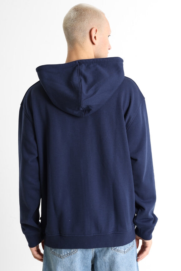 Oversized zip-up hoodie sweatshirt - Bleu marine