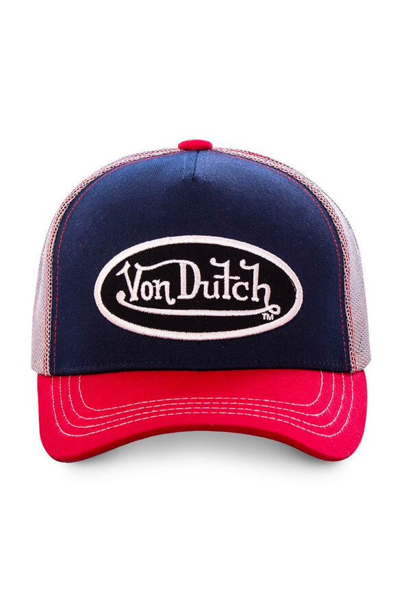 Trucker Cap / Snapback - Navy + Red + Grey