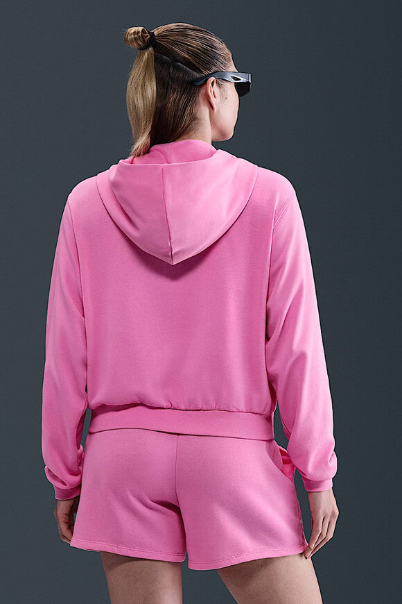 Felpa ampia Chill Terry con zip e cappuccio - Playful Pink