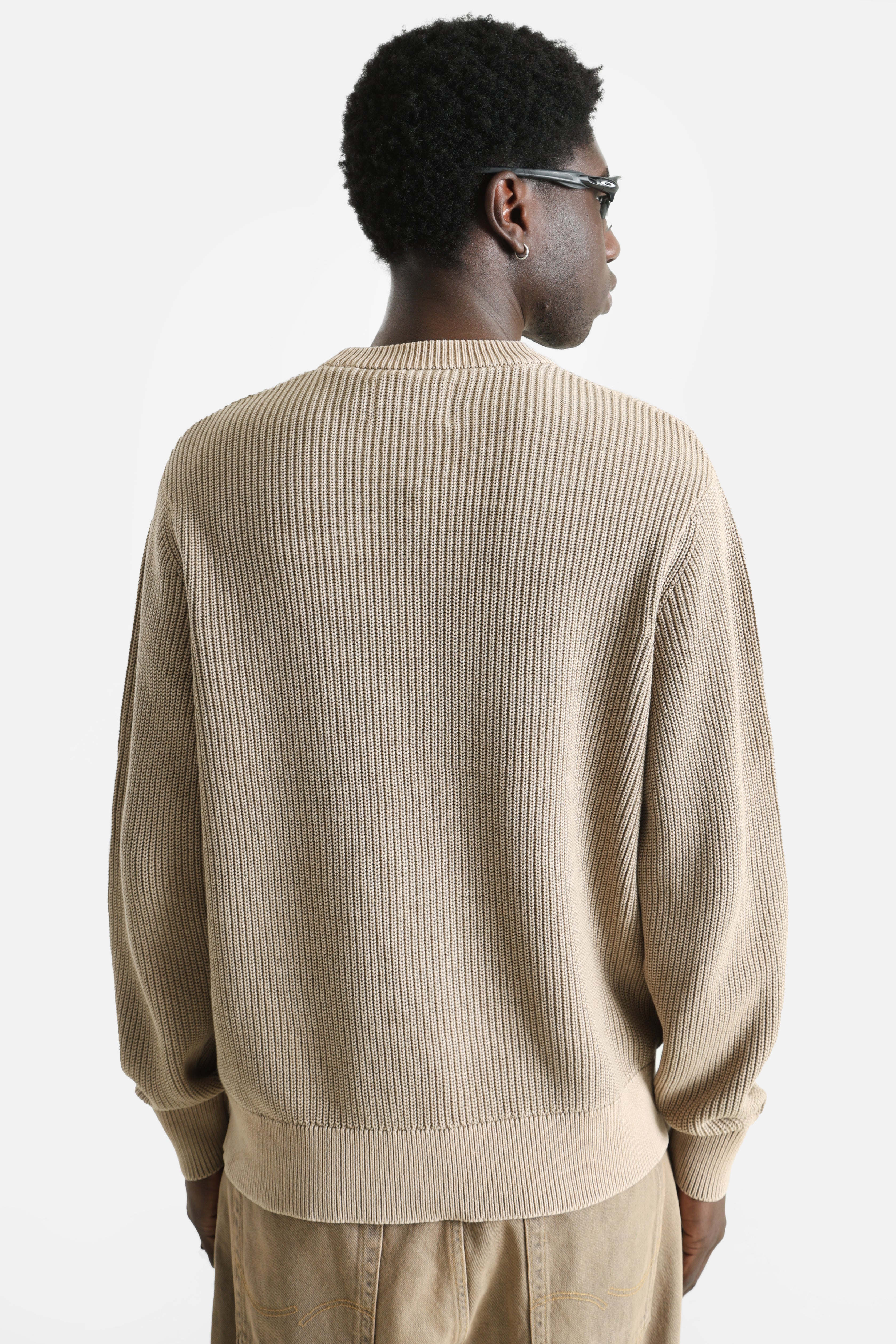 JCOMOTION pull en tricot côtelé - Desert Taupe
