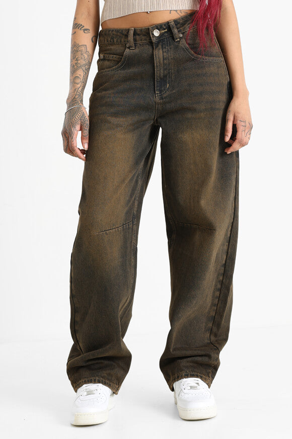 Baggy Jeans - Braun