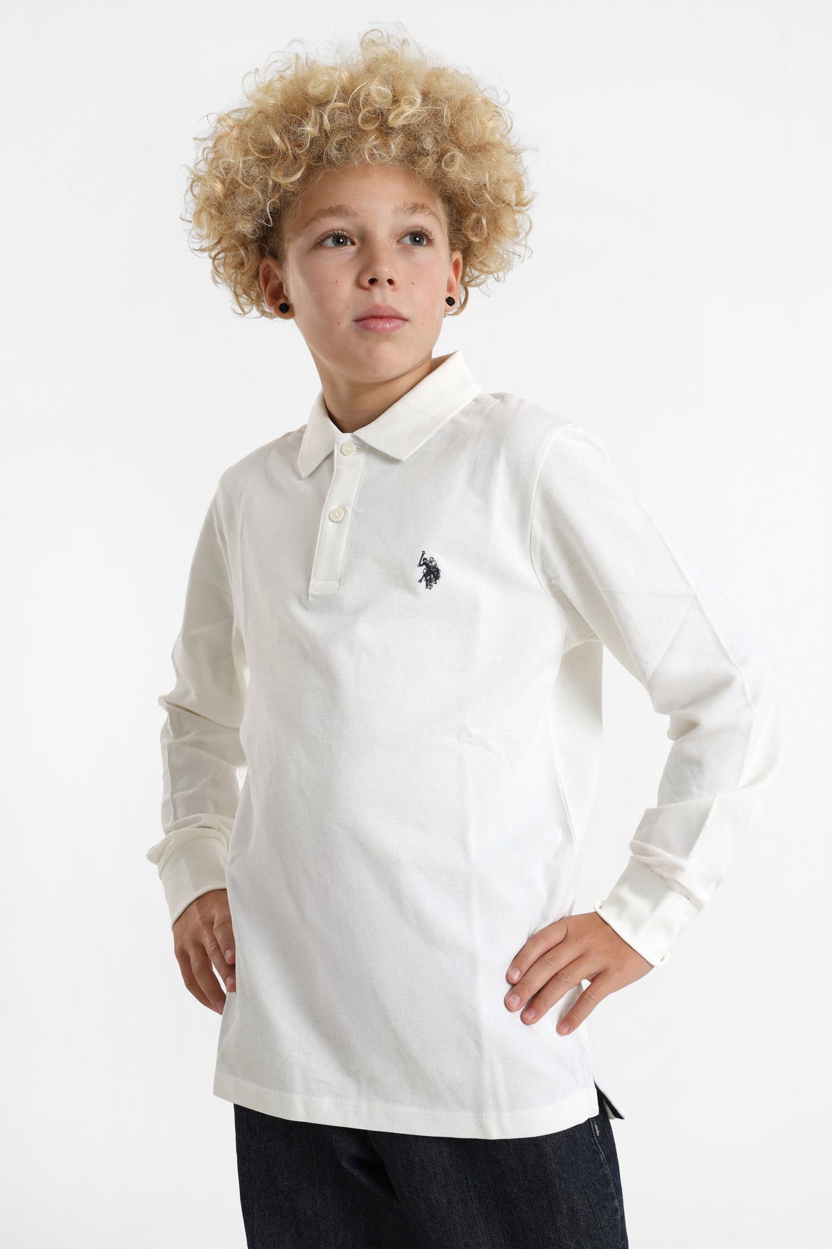 Clif long-sleeve shirt - Offwhite + Navy