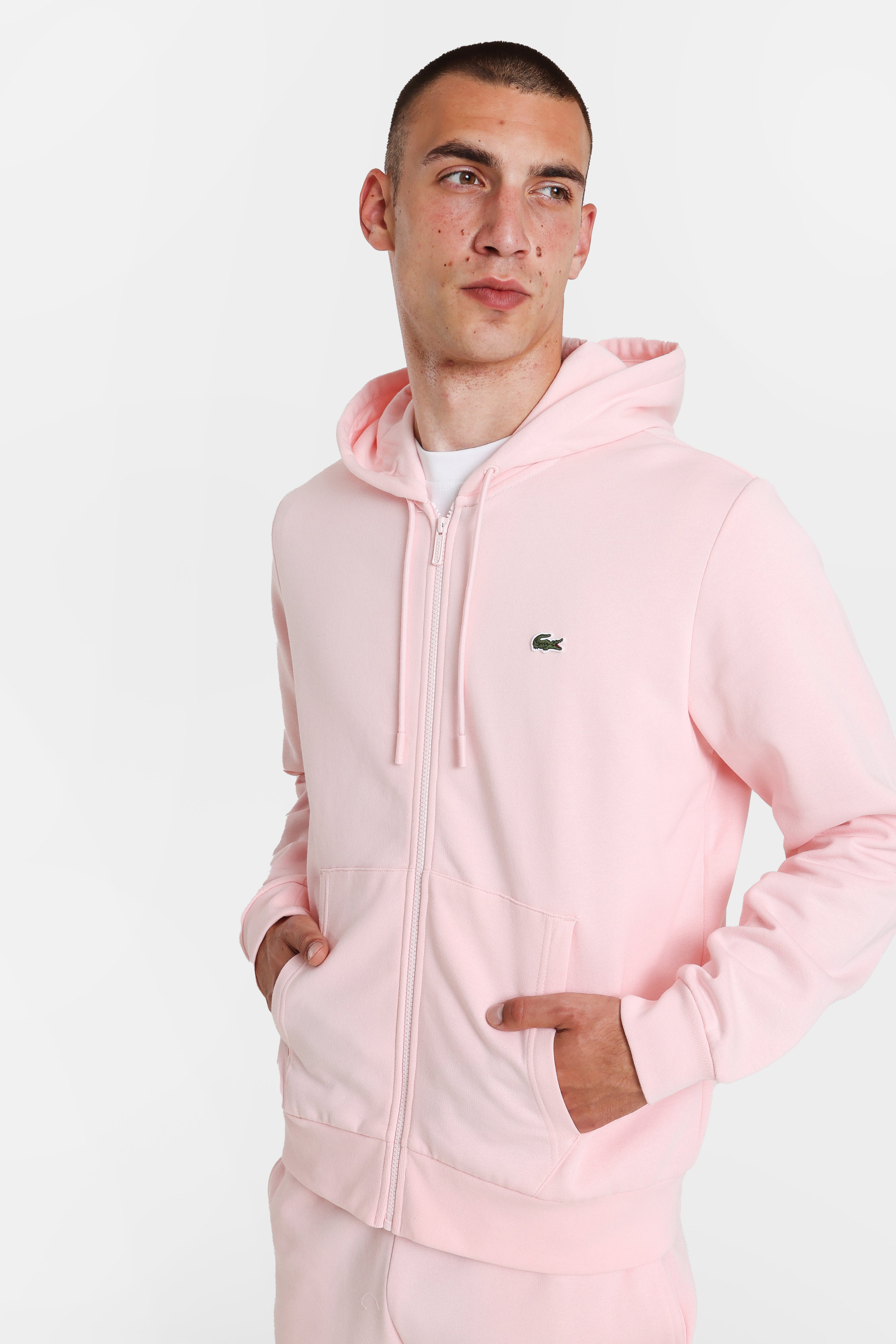 Felpa con cappuccio e zip - Flamingo