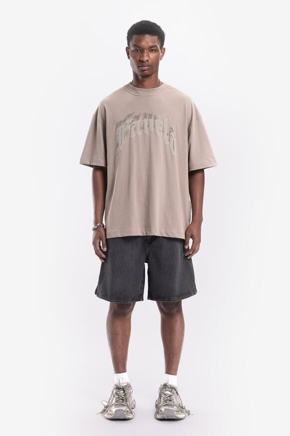 Aves Rhinestone Oversize T-Shirt - Cinder