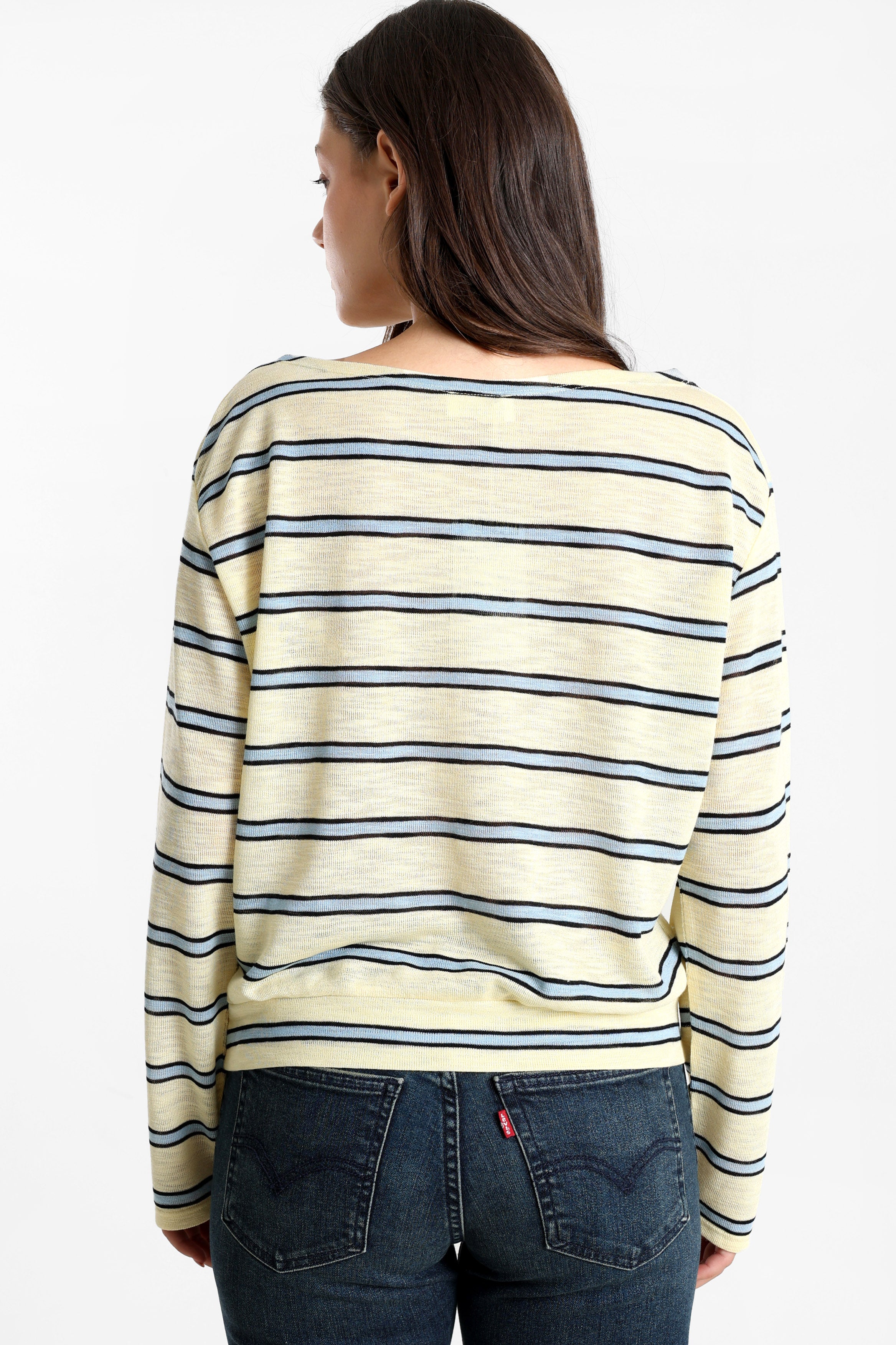 Camicia a maniche lunghe - Giallo + Azzurro