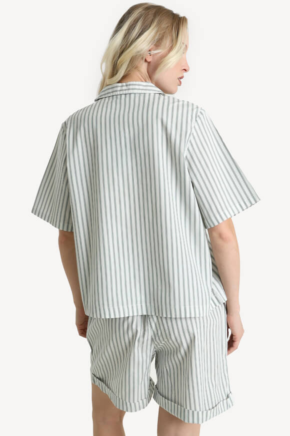 PCTAELYN Shirt - Cloud Dancer + Green