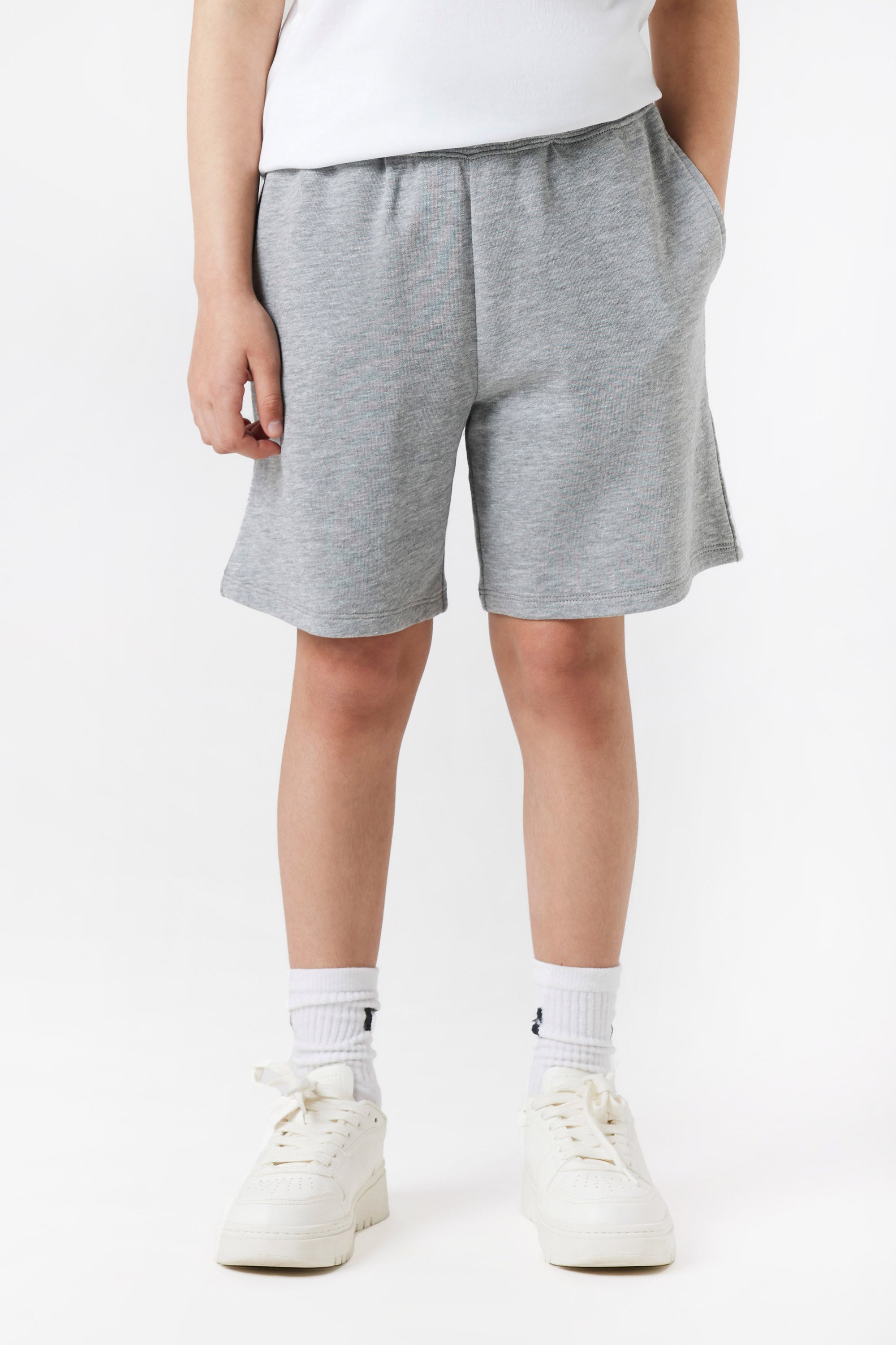 NKNCYBER Sweatshorts - Grey Melange
