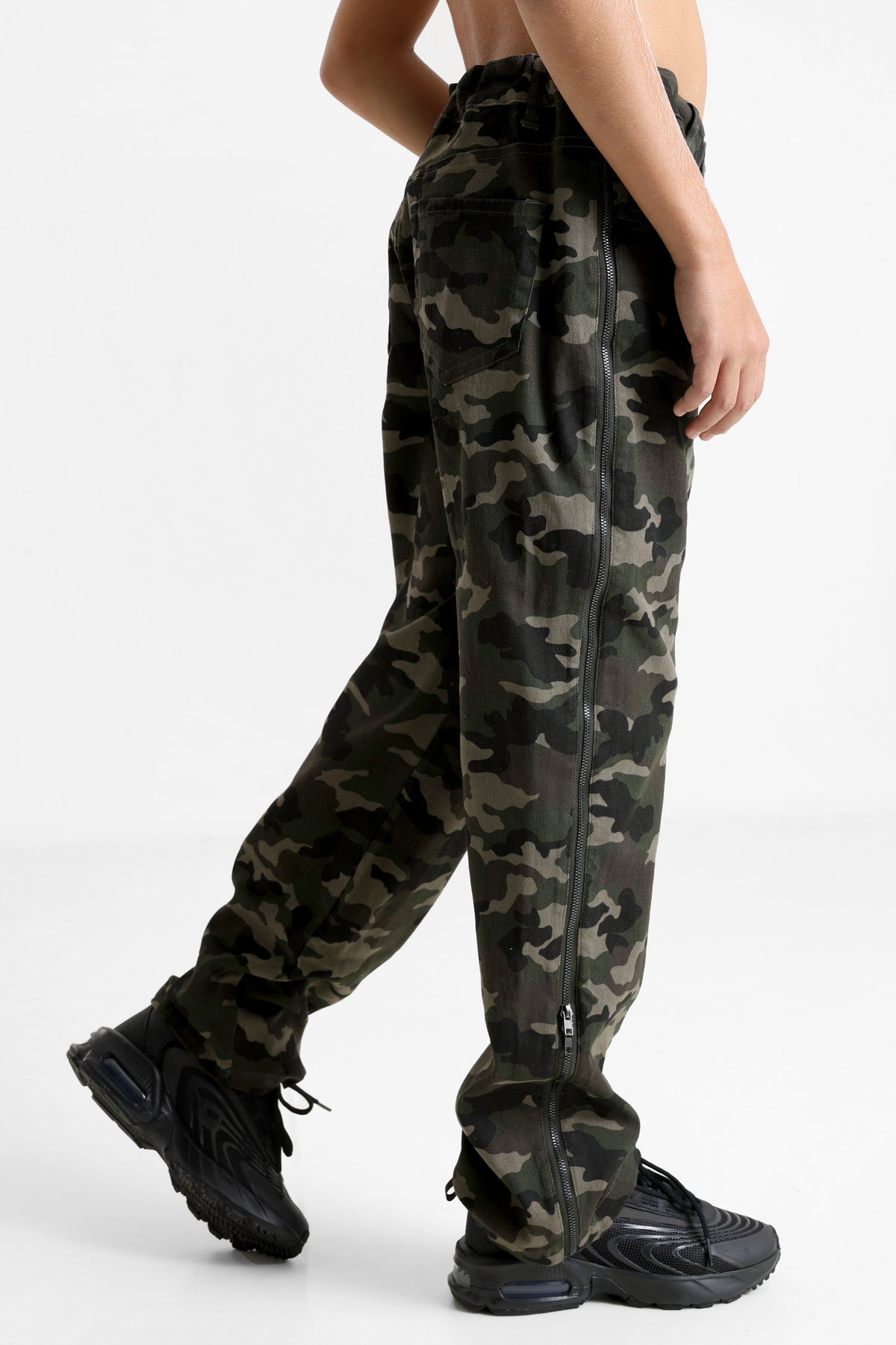 Pantalon en tissu - Vert Camouflage