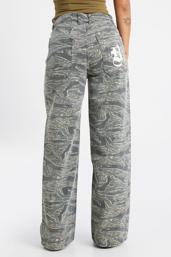 Baggy jeans - gray + camouflage