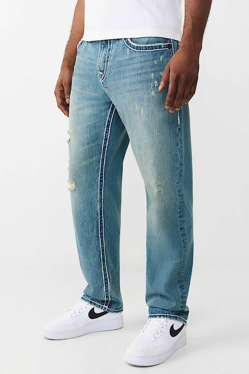 Relaxed straight fit jeans L32 - Blue Medium Wash