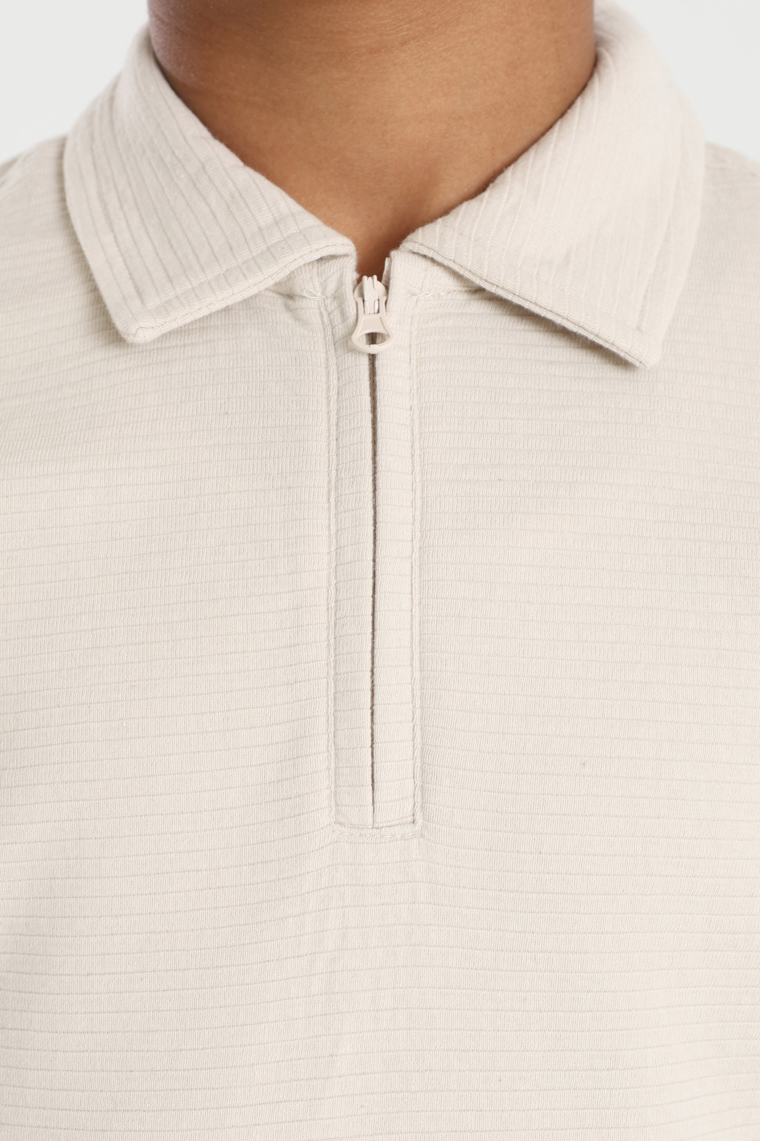 JJBENJA polo en tissu structuré - Moonbeam