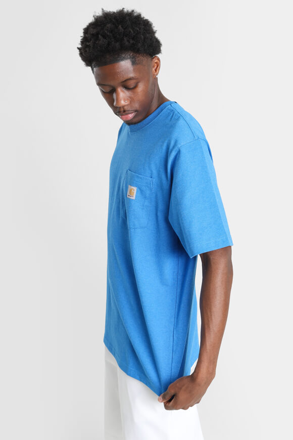 Pocket Oversize T-Shirt - Marine Blue Heather
