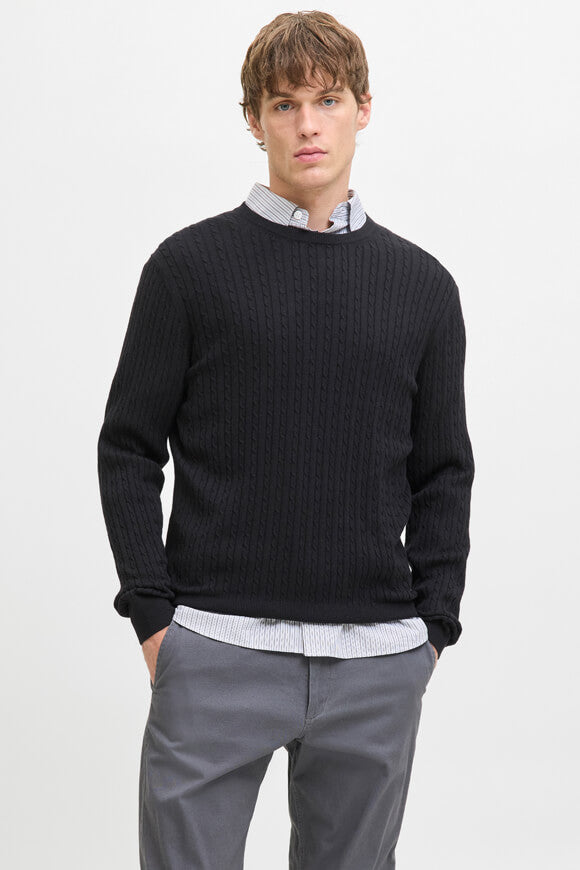 JJEEMIL pull en tricot fin - Black