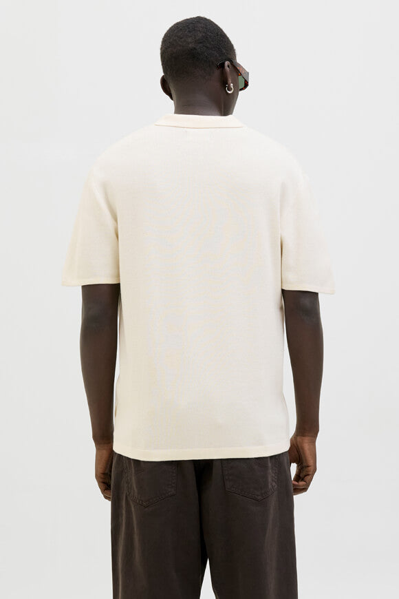 JORNORREBRO knitted polo shirt - Sea Salt