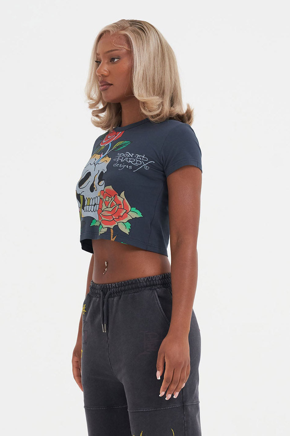 Maglietta con tagli - Petrolio scuro