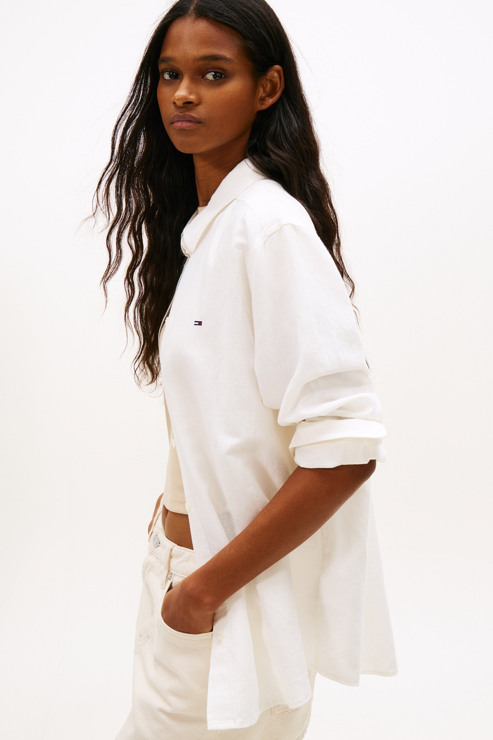 Leinenhemd - Offwhite