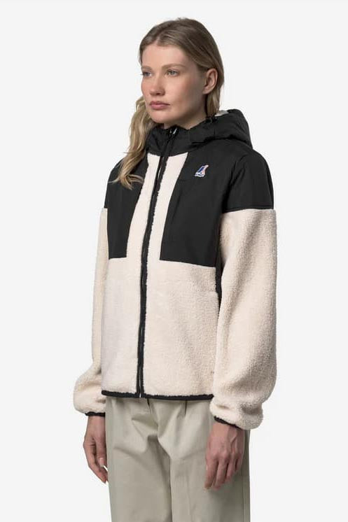 Samson 4.0 Orsetto Sherpa Jacket - Black Pure + Ecru