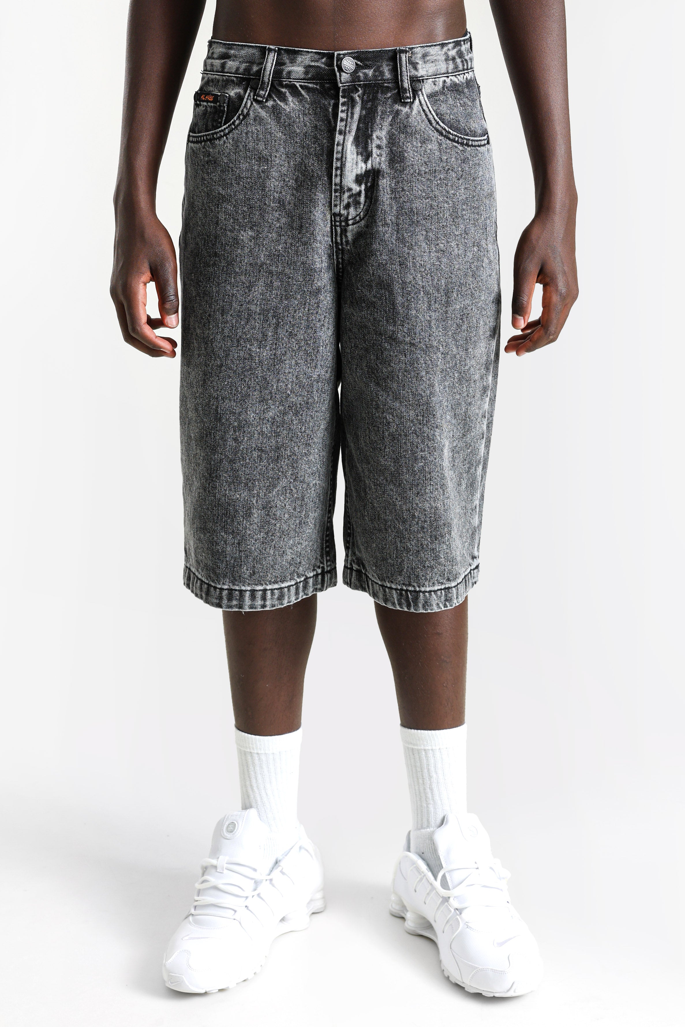 Bermuda in denim - Noir délavé