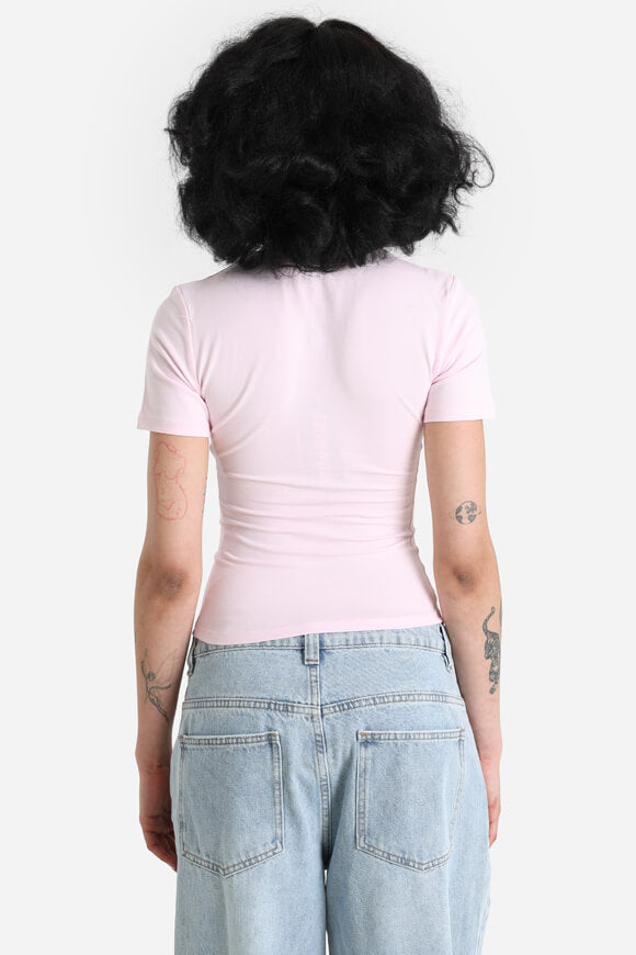 Maglietta con crop - Rosa frondoso