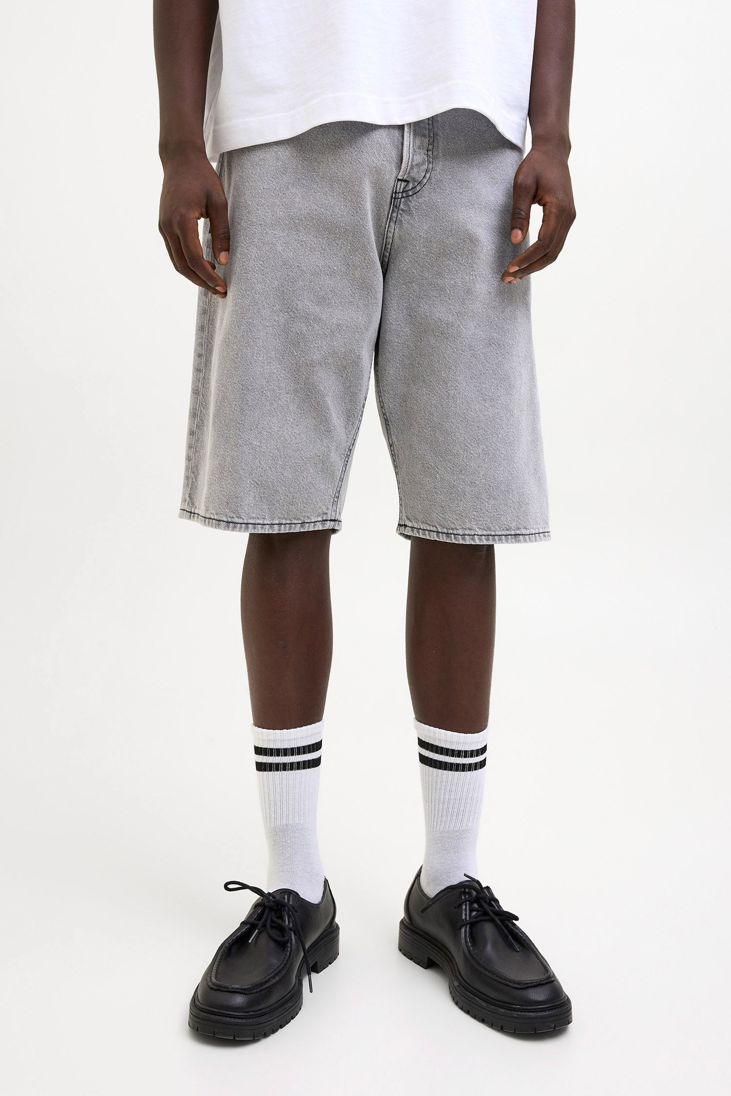 Iron bermuda en jean extra baggy fit - Grey Denim