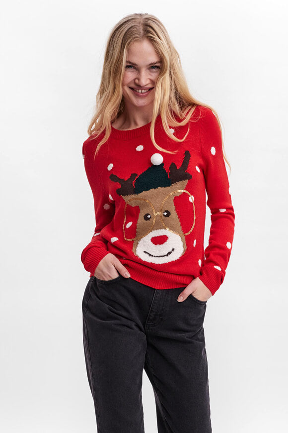 Maglia natalizia - Rosso cinese