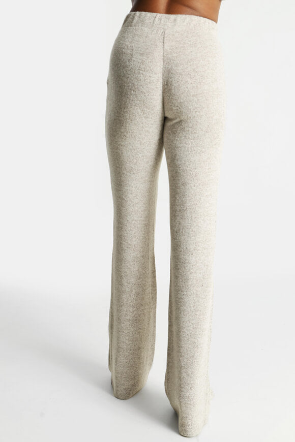 Flare Strickhose - Beige meliert