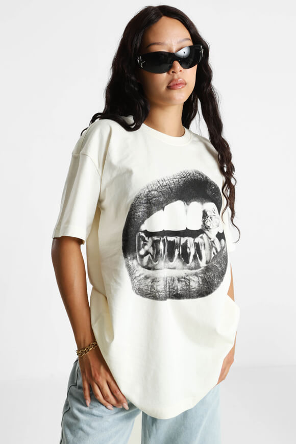 Maglietta oversize - crema